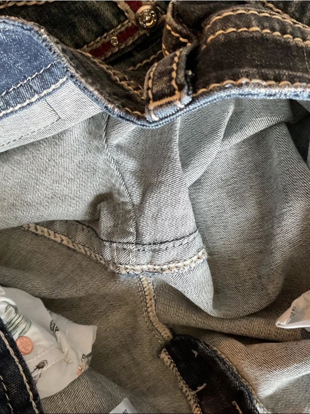 Miss Me Ankle Skinny Embellished USA Red White Blue Bling Jeans 32 Patriotic - Picture 10 of 13